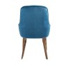 Annie Sapphire Blue Velvet Accent Chair image of the back of the chair on a white background