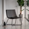 Gallery Direct Charcoal Hawking Lounge Chair lifestyle image of the chair