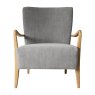 Gallery Direct Charcoal Chedworth Accent Chair front on image of the chair on a white background