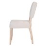 Holkham Oak Natural Fabric Dining Chair side on image of the dining chair on a white background