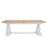 Holkham Oak 2.2m Extending Dining Table front on image of the dining table on a white background