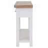 Holkham Oak Console Table side on image of the console table on a white background