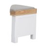 Holkham Oak Corner Hall Bench side on image of the hall bench on a white background