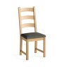 Aldiss Own Casterton Pair of Dining Chairs with Fabric Cushion in Charcoal