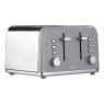 Daewoo Kensington Grey 4 Slice Toaster image of the toaster on a white background