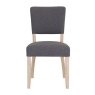 Holkham Oak Grey Fabric Dining Chair front on image of the dining chair on a white background