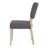 Holkham Oak Grey Fabric Dining Chair side on image of the dining chair on a white background