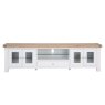 Holkham Oak Extra Large TV Unit front on image of the unit on a white background