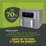 Tower Vortx Grey 8.5 Litre Dual Basket Air Fryer energy saving