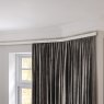 Speedy Contour Corded Aluminium White Track Holding a Curtain