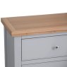Derwent Grey 6 Drawer Chest close up image of the chest on a white background