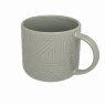 Siip Embossed Abstract Mug Grey angled