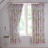 D&D Wisteria Pink Ready Made Curtains 66x72