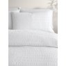 Serene Honley Seersucker White Duvet Cover Set Detail