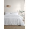 Serene Honley Seersucker White Duvet Cover Set