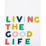 Joules Brightside Living The Good Life Set Of 2 Tea Towels word design