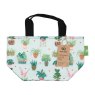 Eco Chic Lightweight House Plant Insulated Foldable Lunch Bag image of the lunch bag with label on a white background