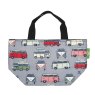 Eco Chic Lightweight Grey Campervan Insulated Foldable Lunch Bag image of the lunch bag on a white background