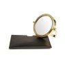 Alice Wheeler Black Venice Mirror & Pouch image of the mirror and pouch on a white background