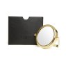 Alice Wheeler Black Venice Mirror & Pouch image of the mirror and pouch on a white background