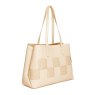 Alice Wheeler Sand Milan Tote Bag angled image of the bag on a white background