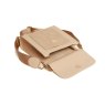 Alice Wheeler Sand Seville Cross Body Bag image of the bag open on a white background