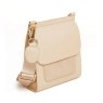 Alice Wheeler Sand Seville Cross Body Bag angled image of the bag on a white background