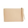 Alice Wheeler Sand Paris Clutch image of the back of the clutch on a white background