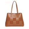 Alice Wheeler Tan Milan Tote Bag image of the bag on a white background