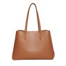 Alice Wheeler Tan Milan Tote Bag angled image of the back of the bag on a white background