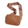 Alice Wheeler Tan Madrid Cross Body Bag image of the bag on a white background