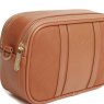 Alice Wheeler Tan Madrid Cross Body Bag close up image of the bag on a white background