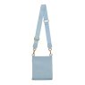 Alice Wheeler Pastel Blue Bloomsbury Cross Body Bag image of the back of the bag on a white background