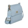 Alice Wheeler Pastel Blue Bloomsbury Cross Body Bag angled image of the bag on a white background