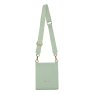 Alice Wheeler Pastel Mint Bloomsbury Cross Body Bag image of the back of the bag on a white background