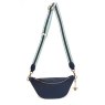 Alice Wheeler Navy Banana Bag image of the bag on a white background