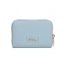 Alice Wheeler Pastel Blue Bromley Purse image of the back of the purse on a white background