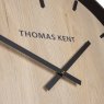 Thomas Kent Woodstock 20" White Oak Wall Clock close up image of the clock on a white background