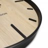 Thomas Kent Woodstock 20" White Oak Wall Clock close up image of the clock on a white background