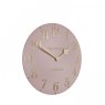 Thomas Kent Arabic 12" Blush Pink Wall Clock angled image of the clock on a white background