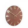 Thomas Kent Arabic 12" Auburn Wall Clock angled image of the clock on a white background