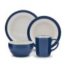Barbary & Oak Blue Foundry 16 Piece Dinner Set image of the dining set on a white background