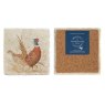 The Humble Hare Pheasant Parade Coaster Pair reverse