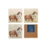 The Humble Hare Silly Shetlands Coaster Pair image of the coasters on a white background