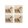 The Humble Hare Silly Shetlands Coaster Pair image of the coasters on a white background