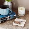 The Humble Hare Silly Shetlands Coaster Pair lifestyle image of the coaster