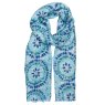 Zelly Blue Burst Scarf image of the scarf on a white background
