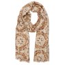Zelly Taupe Burst Scarf image of the scarf on a white background
