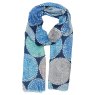 Zelly Blue Multi Spot Scarf image of the scarf on a white background