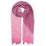 Zelly Pink Multi Pattern Scarf image of the on a white background